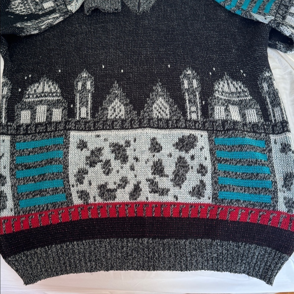Jonathan Miller London Vintage Cityscape Sweater – oversized Medium Cabincore - Picture 8 of 8